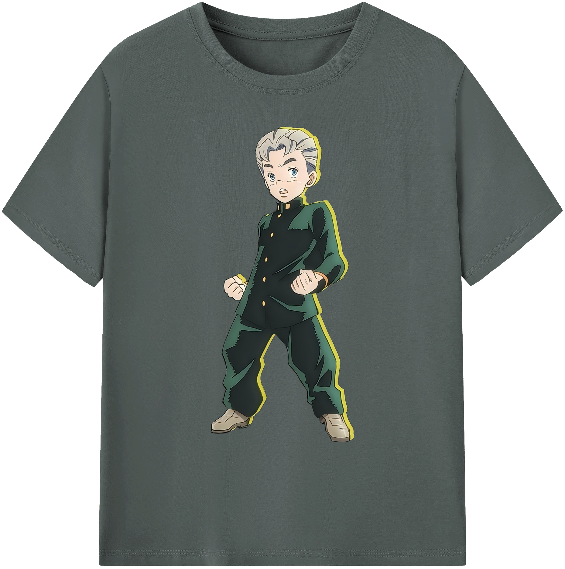 （画像用） ジョジョの奇妙な冒険 広瀨康一 JoJo's Bizarre Adventure Hirose Koichi 綿100％ メンズ半袖Tシャツ｜肌触りやわらか＆通気性